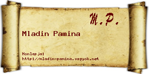 Mladin Pamina névjegykártya